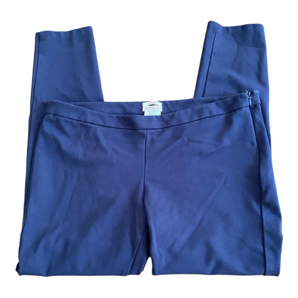 Merona Navy Blue Stretchy Dress Pants Slacks Size 14